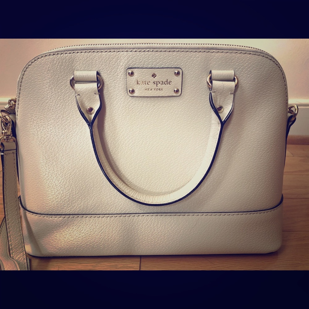 Kate spade handbag white leather